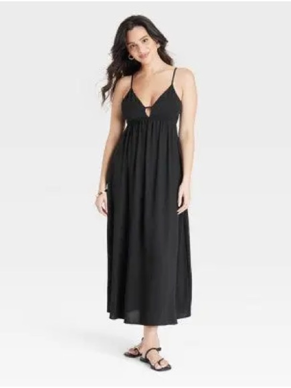 Target Women's Black Maxi Dress with Spaghetti Straps
